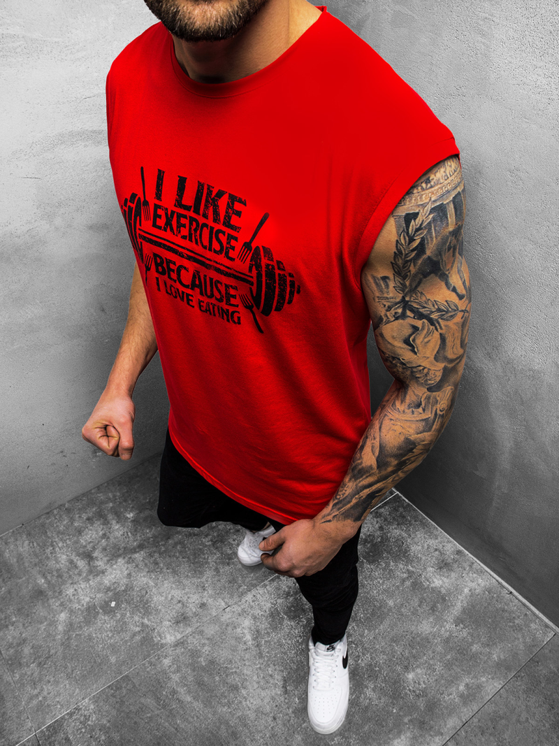 T-Shirt Homme Rouge OZONEE MACH/M1210Z