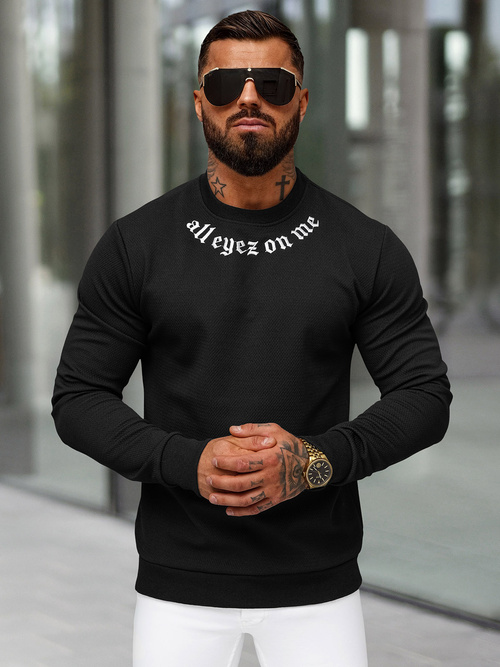 Sweatshirt Homme Noir OZONEE O/P2027Z