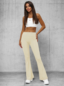 Legging femme avec des jambes larges Écru OZONEE O/KTK006-J