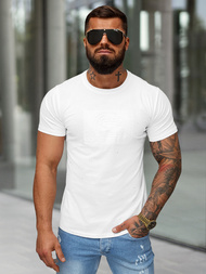 T-shirt Homme Blanc OZONEE O/QQ1390