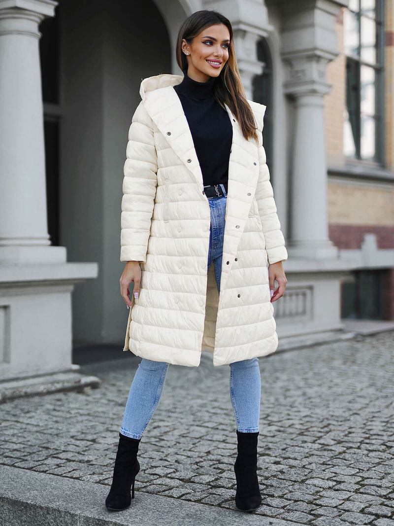 Manteau Femme Écru OZONEE JS/5M3159/254