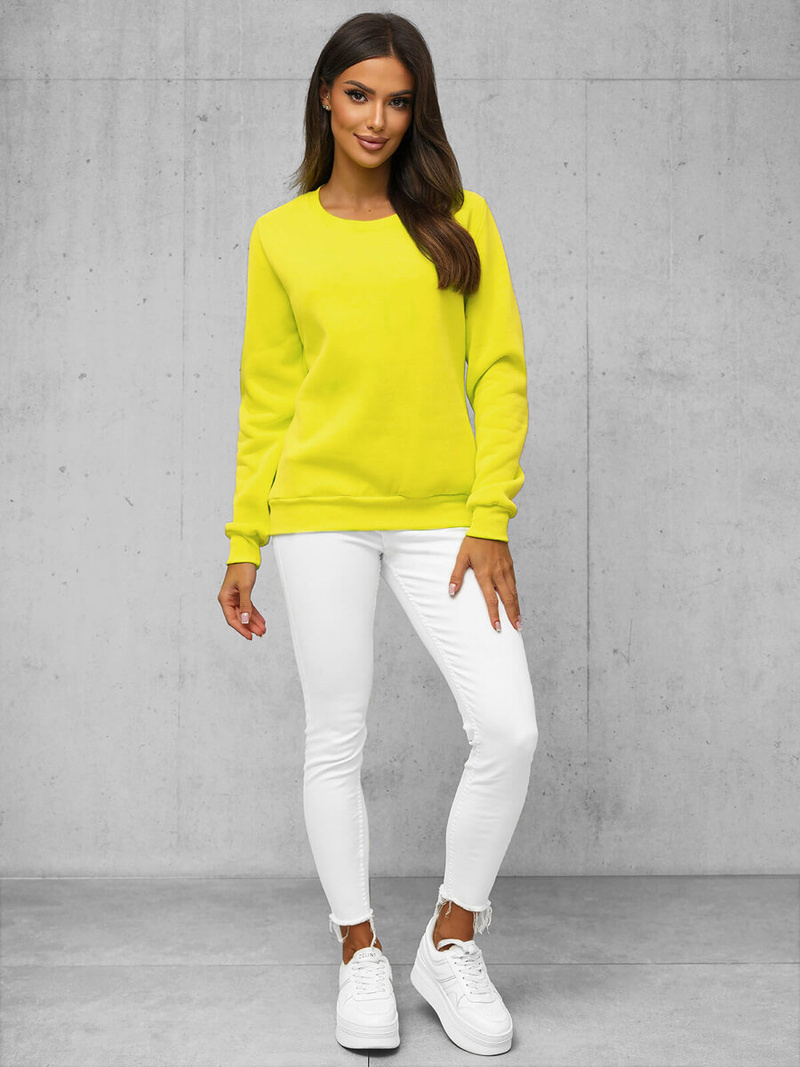 Sweat Femme Néon Jaune OZONEE JS/W01Z