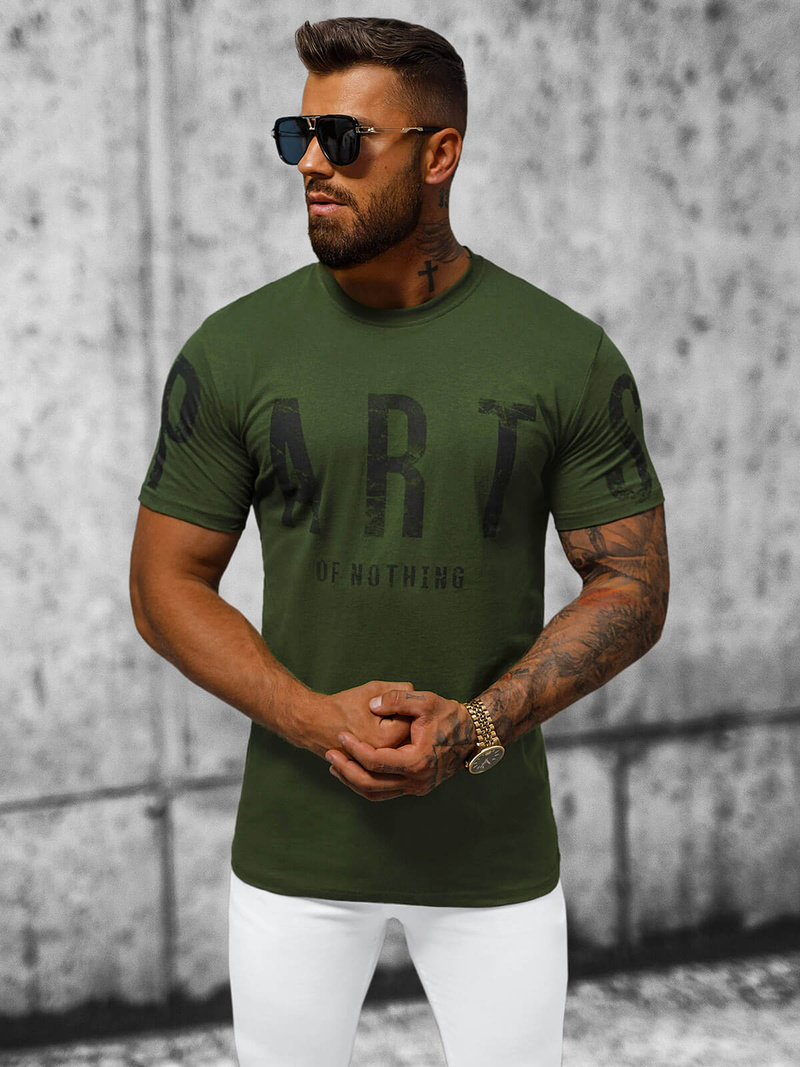 T-shirt Homme Vert OZONEE O/1180Z