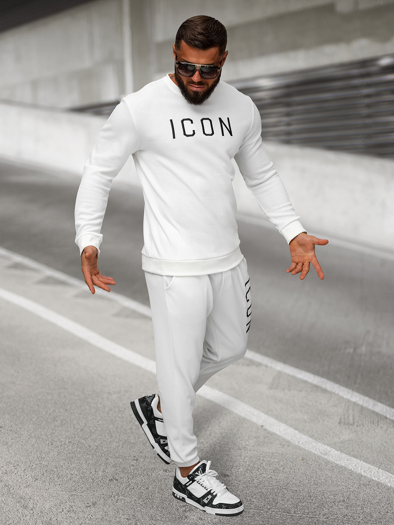 Pantalon de Survêtement Homme Blanc OZONEE O/D9125Z