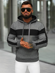 Sweatshirt à capuche homme gris foncé OZONEE JS/8B1309/5
