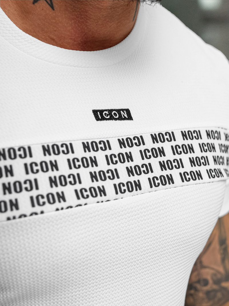 T-shirt Homme Blanc OZONEE O/B1216