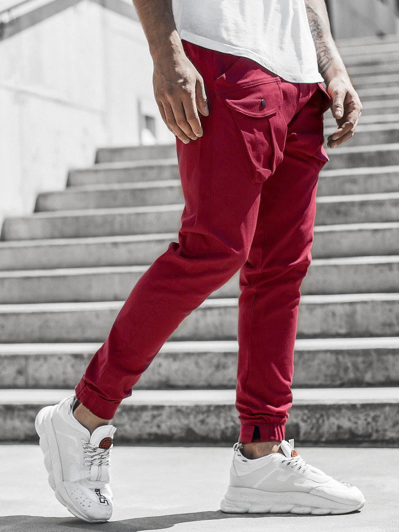 Pantalon Jogger Homme Bordeaux OZONEE G/11144