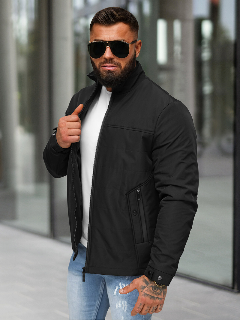 Veste Homme Noir OZONEE JS/62M9508/392