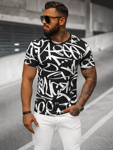 T-shirt Homme Noir OZONEE JS/8T1200/3