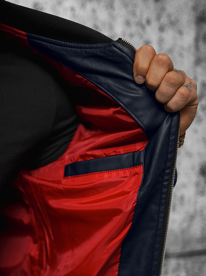 Veste Homme Bleu Foncé/2 OZONEE N/6707Z