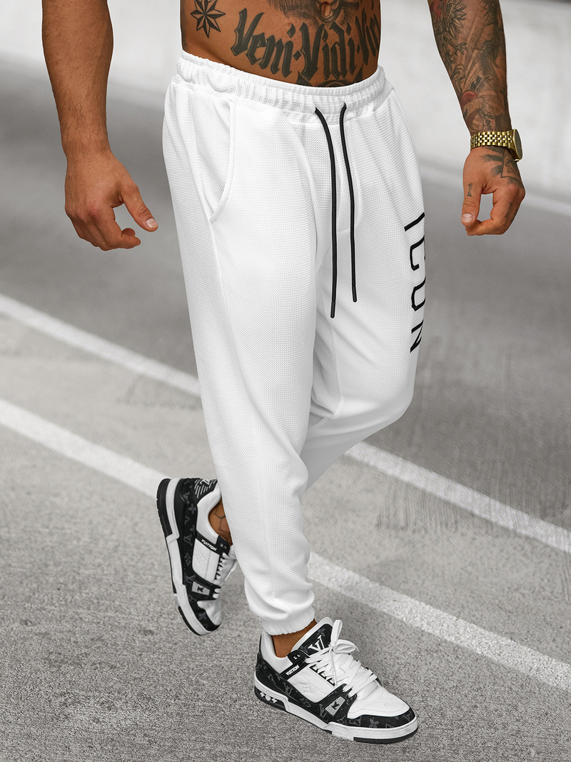 Pantalon de Survêtement Homme Blanc OZONEE O/D9125Z