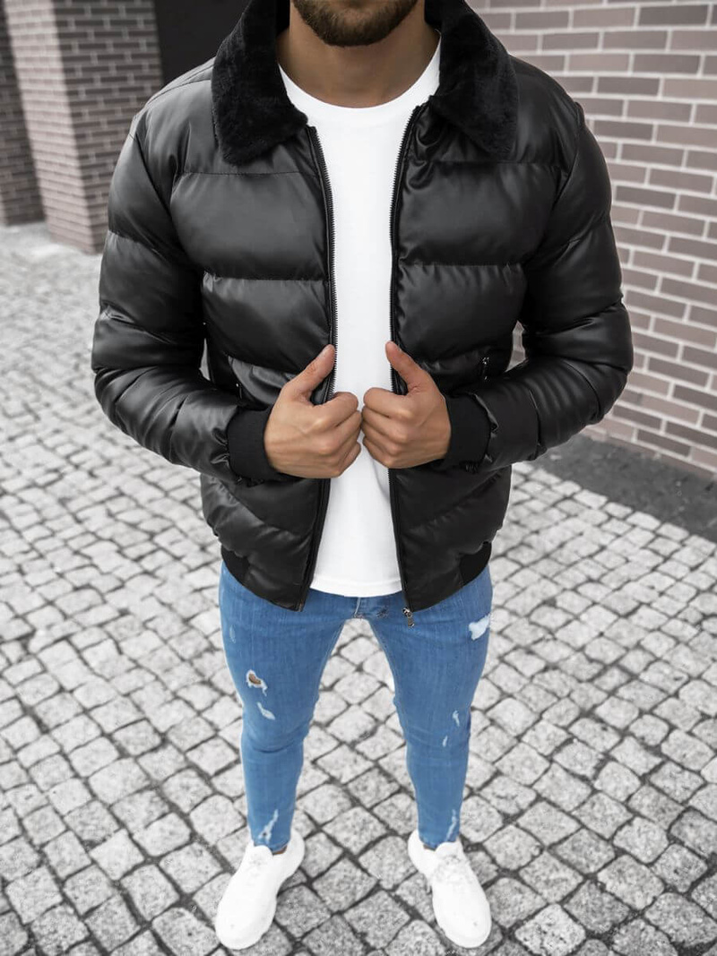 Veste Homme Noir OZONEE O/9030Z