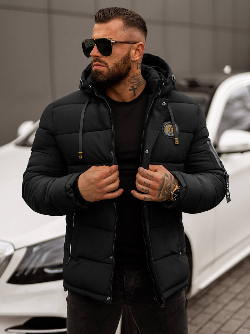 Veste homme noir OZONEE JS/57M7503/392Z