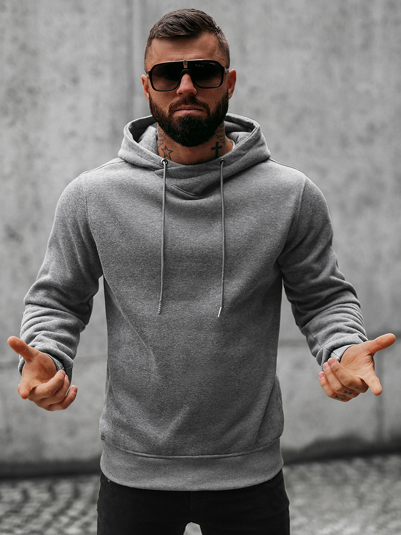 Sweatshirt Homme Gris Foncé OZONEE O/8B156/5