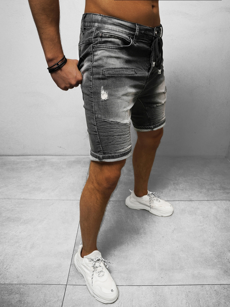 Shorts en Jean Homme Noir OZONEE NB/MP0033N/1
