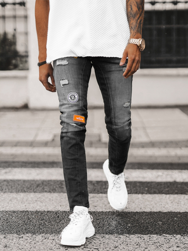 Jean Homme Noir OZONEE NB/MP0047NZ