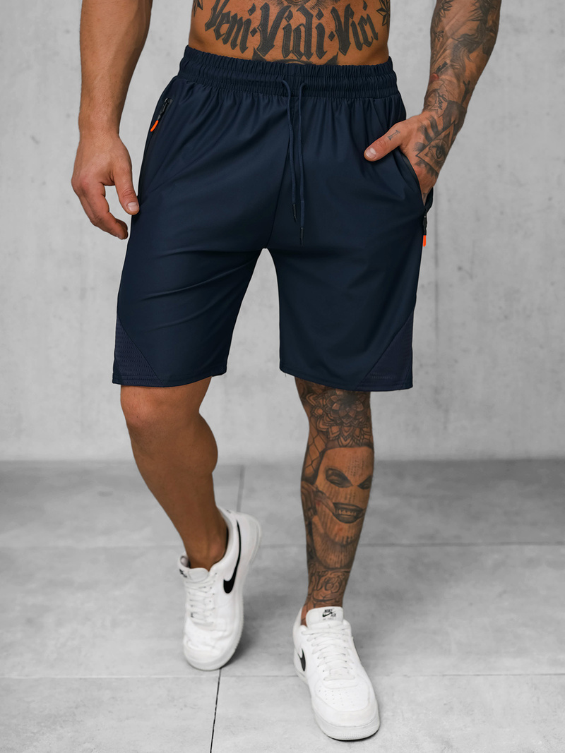 Shorts de sport pour hommes bleu foncé OZONEE JS/12K1800/25