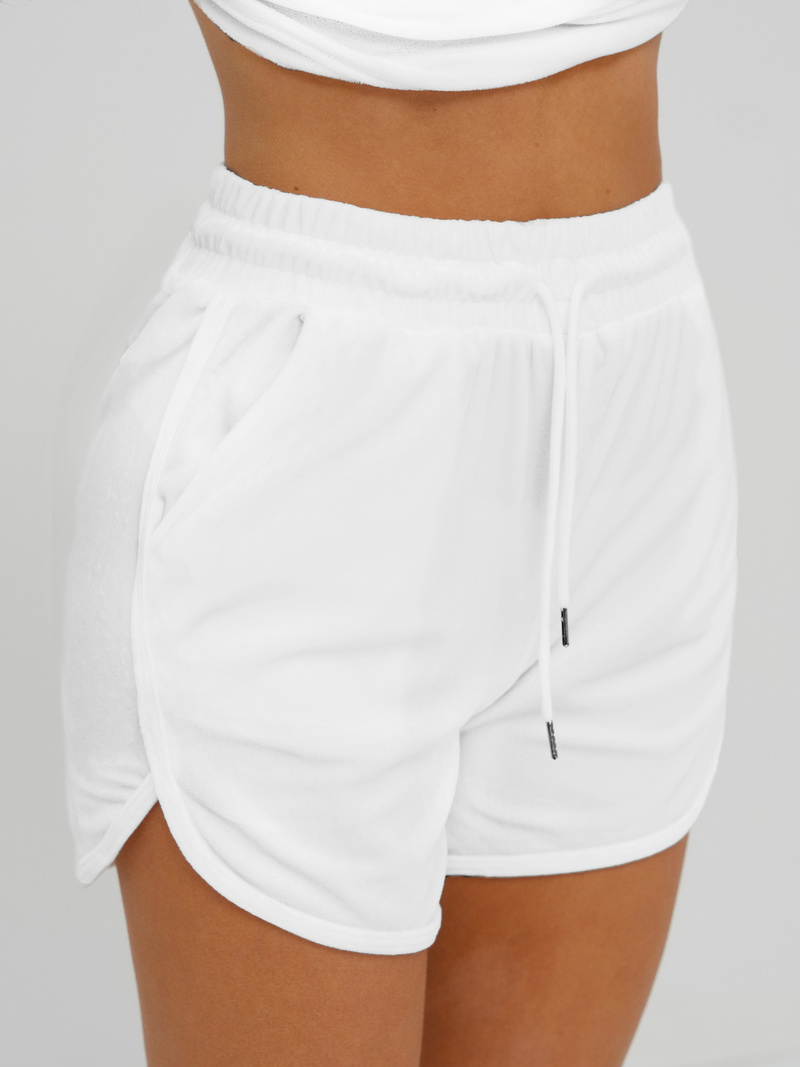 Ensemble survêtement femme en velours blanc OZONEE JS/35C1717/1