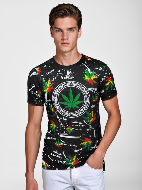 T-shirt Homme Noir OZONEE O/T131/3Z