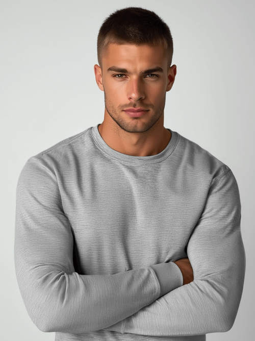 Sweatshirt Homme Gris OZONEE JS/2001-10Z