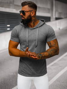T-shirt Homme Gris Foncé OZONEE JS/8T89/5