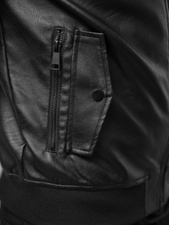 Veste en cuir homme noir OZONEE O/8907