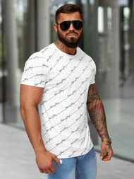 T-shirt Homme Blanc OZONEE O/QQ1323