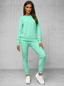 Ensemble survêtement femme en velours menthe foncé OZONEE O/8C1173/139Z