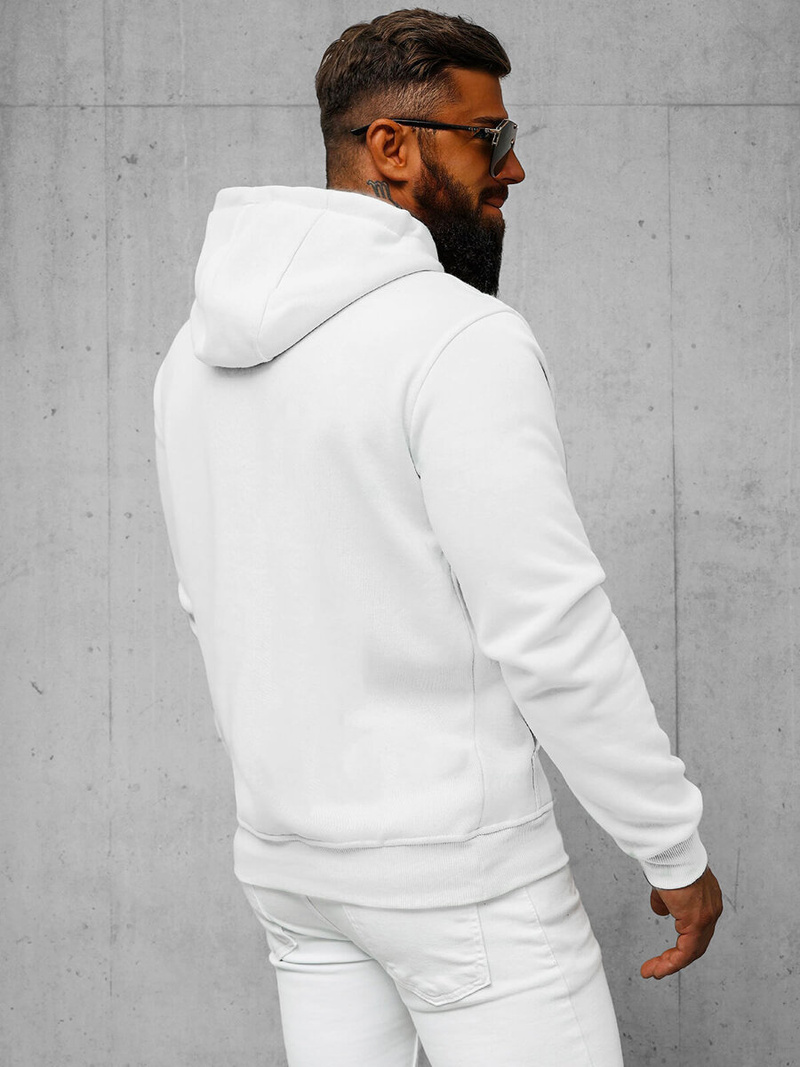 Sweatshirt Homme Blanc OZONEE JS/2009Z