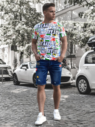 T-Shirt Homme Coloré OZONEE O/BL60Z