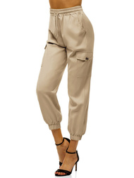 Pantalon jogger femme Beige foncé OZONEE O/HM003