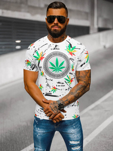 T-shirt Homme Blanc OZONEE O/T131/1