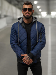 Veste Homme Bleu Foncé OZONEE JS/8M986/215