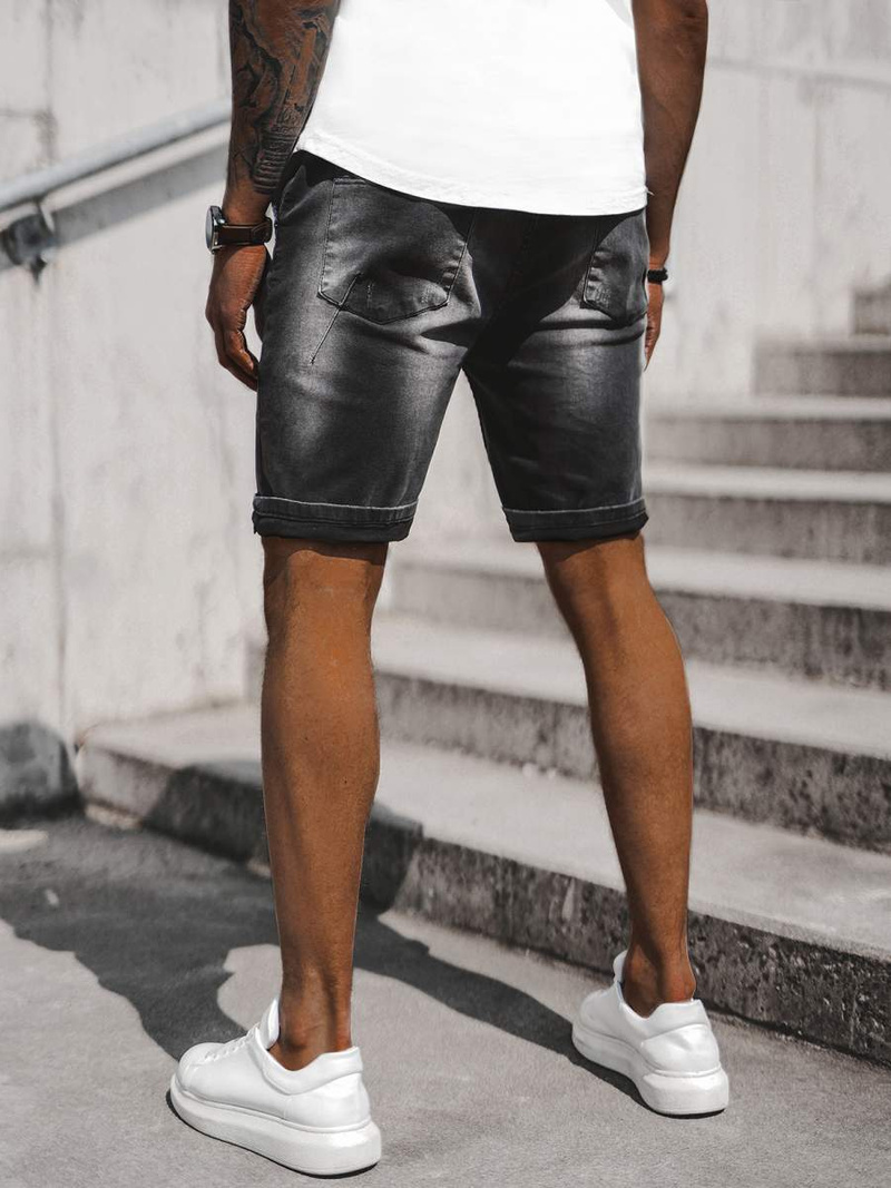 Shorts en Jean Homme Gris Foncé OZONEE NB/MP0036G/1Z