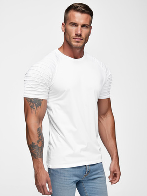 T-shirt Homme Blanc OZONEE JS/8T88/1