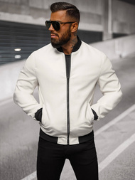 Veste en cuir homme blanc OZONEE O/88120