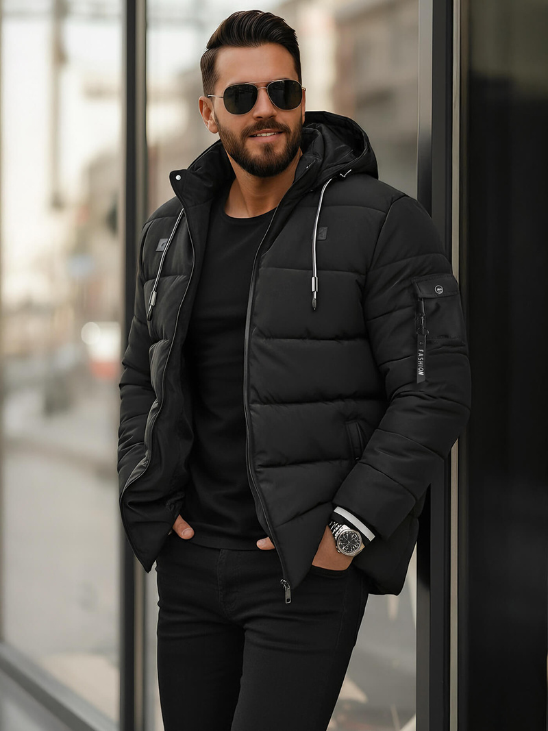 Veste homme noir OZONEE JS/57M7502/392Z