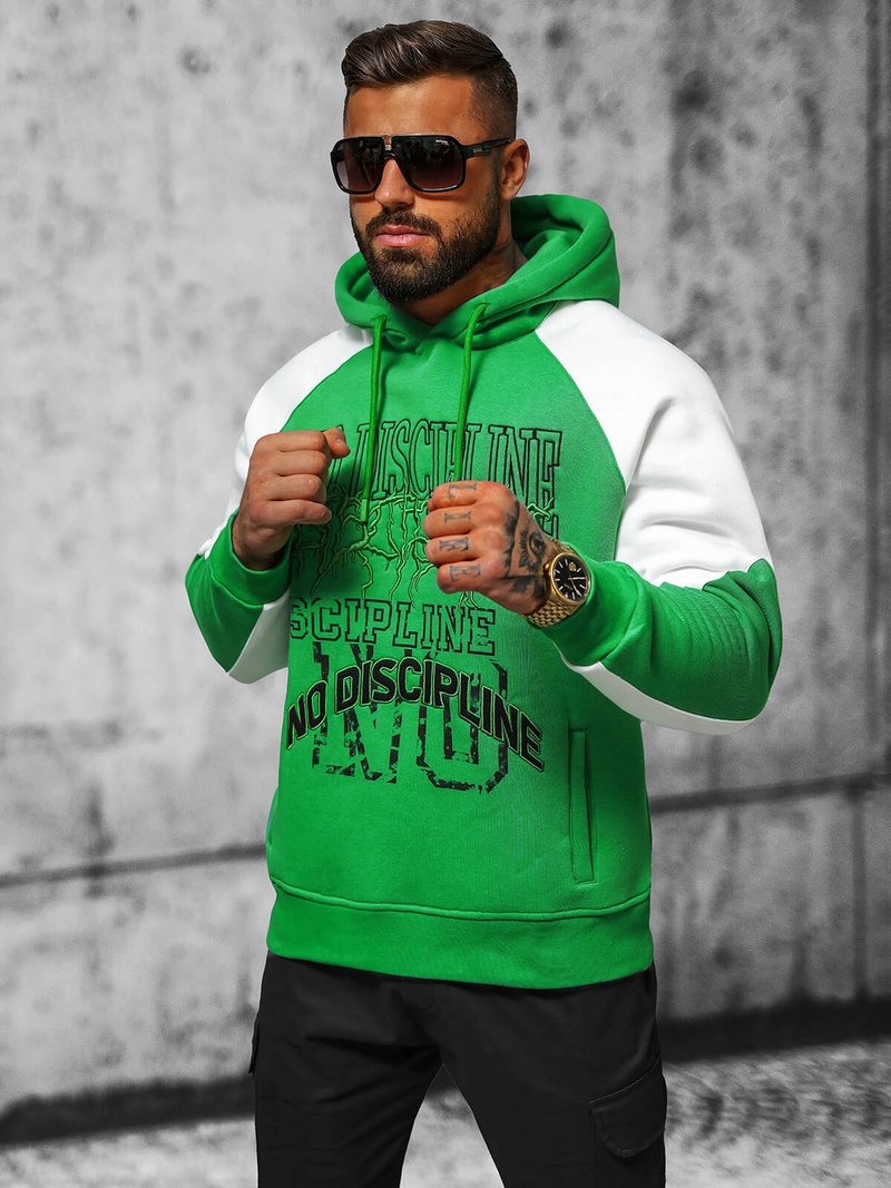 Sweatshirt à capuche vert OZONEE O/SWE23037