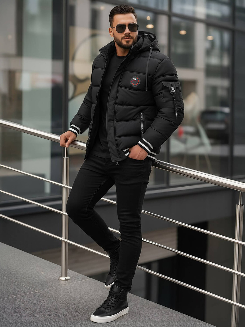 Veste homme noir OZONEE JS/57M7501/392Z
