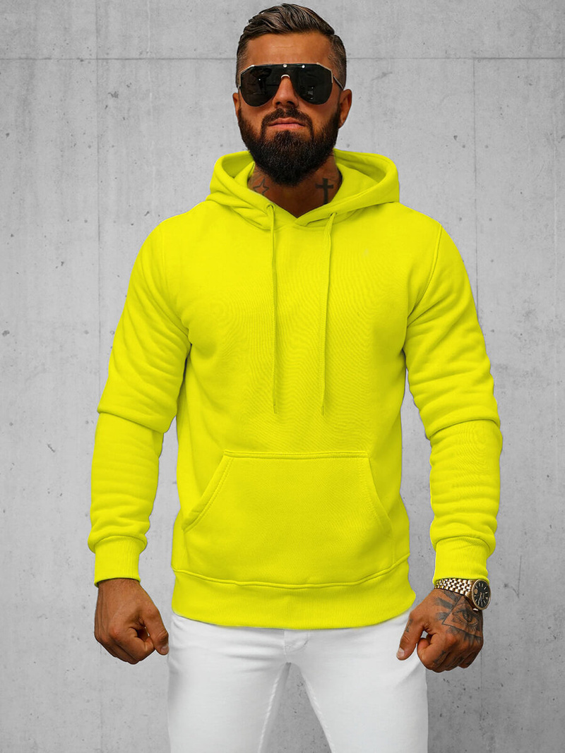 Sweatshirt Homme Néon Jaune OZONEE JS/2009Z