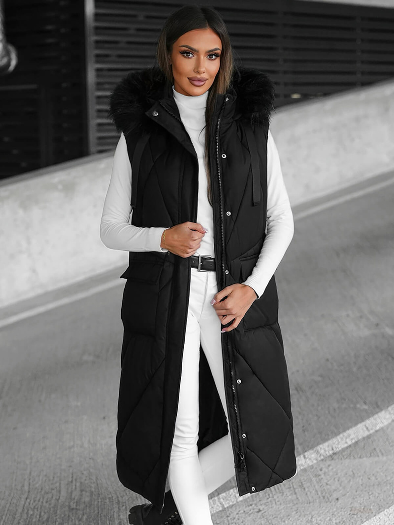Gilet femme noir OZONEE JS/5M3166/392Z