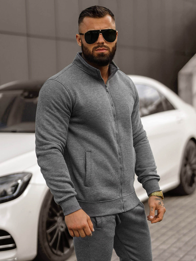 Survêtement Homme Gris Foncé OZONEE JS/68C10385/5Z