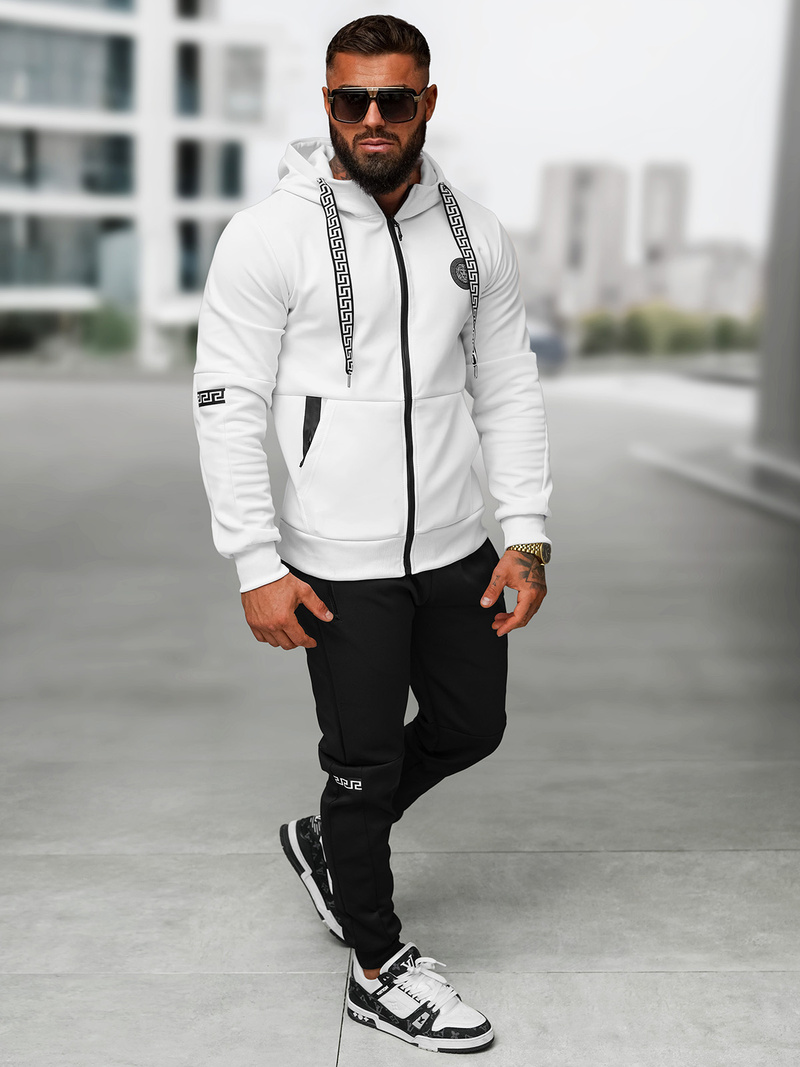 Survêtement homme blanc et noir OZONEE O/LN11887