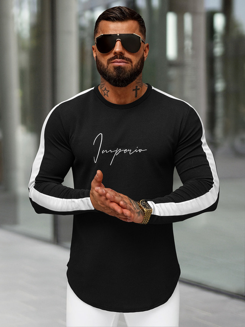 Sweatshirt Homme Noir OZONEE O/D7197Z