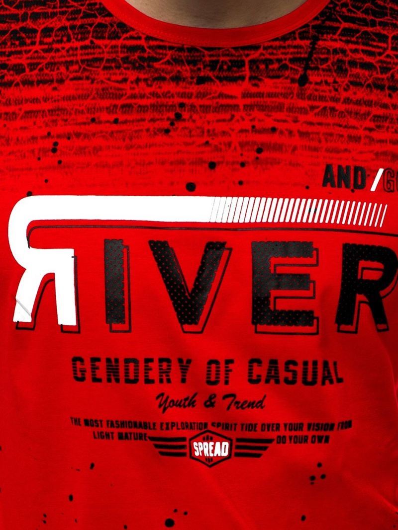 T-Shirt Homme Rouge OZONEE JS/SS10960