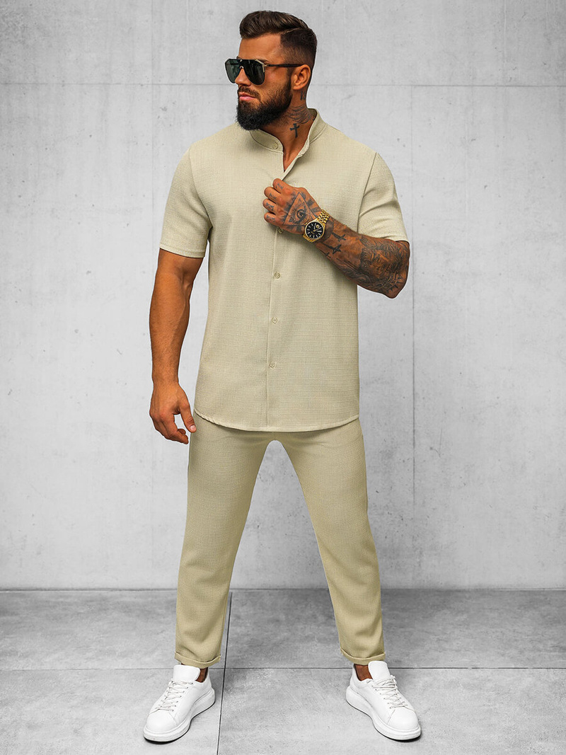 Pantalon Chino Homme Beige OZONEE O/K971SP