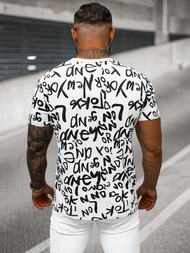 T-shirt Homme Blanc OZONEE O/T1268/1