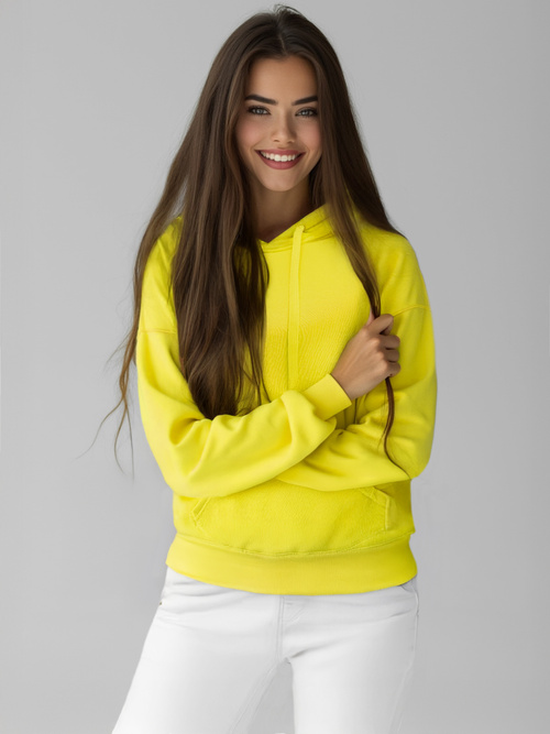 Sweat femme Néon Jaune OZONEE JS/W02Z
