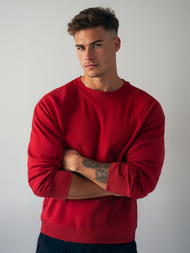 Sweatshirt Homme rouge foncé OZONEE JS/2001-10Z