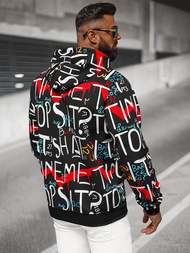 Sweatshirt à capuche homme noir OZONEE JS/8B1233/3